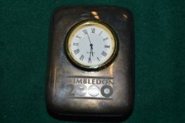 A Wimbledon commemorative desk clock.