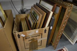 A quantity of paintings and prints.