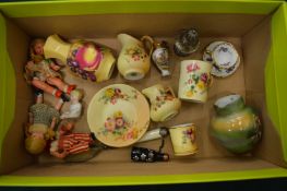 Miniature porcelain and other items to include Royal Worcester Blush Ivory jugs etc.