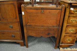 A 19th century mahogany tray top commode.