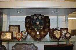 The Jaguar Drivers Club XK Register Marquis Challenge Shield together with other similar items.