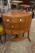 A 19th century mahogany corner washstand.