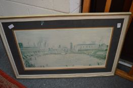 L S Lowry, The Cricket Match, limited edition colour print, unsigned.
