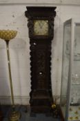 Thomas Birchall, Nantwich, an 18th century eight day long case clock, the oak case with profusely