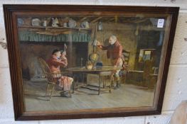 Cecil Aldin, toasting huntsmen, colour print.