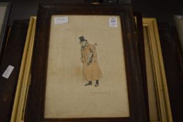 A small group of framed prints.