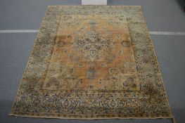 Persian carpet, beige ground with floral decoration, 290cm x 240cm.