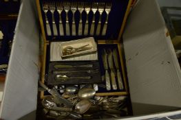 A quantity of flatware.