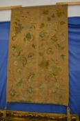 An Art Nouveau style silk thread tapestry wall hanging, 152cm x 94cm.