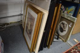 A small group of paintings and prints.