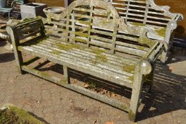 A good Lutyens style hardwood garden bench.