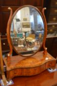 A good 19th century mahogany dressing table mirror with three drawers to the base.