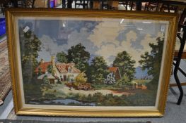 A large wool work picture.