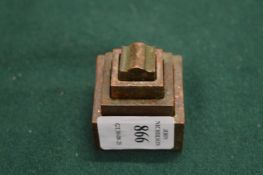 A Chinese bronze set of seals.