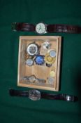 Wristwatches and watch parts.