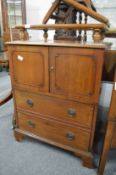 A 19th century mahogany pot cupboard or commode.