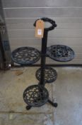 Cast iron plant stand.