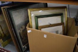 A small group of paintings and prints.