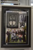 The Rat Pack, a pair of black and white shoes signed by Frank Sinatra, Dean Martin, Sammy Davis Jr.,