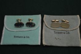 Two pairs of Tiffany cufflinks.