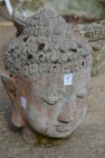 Composite stone Buddha's head.