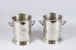 A PAIR OF WHITE STAR LINE REPLICA WINE COOLERS.