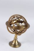 A BRASS ASTROGLOBE. 10ins high.