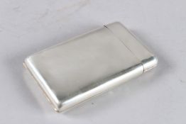 A RARE SHAPED SILVER CIGARETTE CASE Birmingham 1906, weight: 128gms.