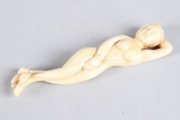 A DOCTOR'S BONE FEMALE FIGURE. 5ins high.