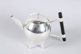 A CHRISTOPHER DRESSER DESIGN GLOBULAR TEAPOT.