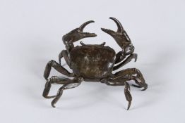 A JAPANESE ARTICULATED CRAB. 3.5ins long.