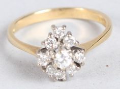 AN 18CT GOLD DIAMOND RING. Ring size N.