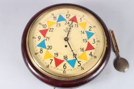 A REPLICA R.A.F. FUSEE WALL CLOCK. 13ins diameter.