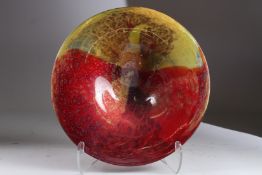 A MURANO GLASS BOWL. 15ins diameter.