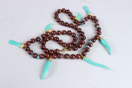 A KENNETH LANE VINTAGE BEAD NECKLACE.