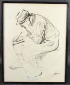 JEAN-LOUIS FORAIN (1852-1931) A soldier writing a letter, lithograph, 62 x 49cm