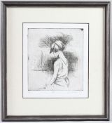 ANNA GARDINER (b.1966) 'Girl' etching, A/P inscribed, signed and dated '04, exhibited at the Royal