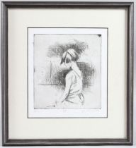 ANNA GARDINER (b.1966) 'Girl' etching, A/P inscribed, signed and dated '04, exhibited at the Royal