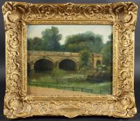 ALFRED PARSONS 'Richmond Bridge' oil on canvas, signed, titled on the frame, 24 x 29cm