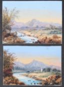 ENGLISH SCHOOL (19TH CENTURY) River landscapes (possibly South Africa) pair of watercolours and