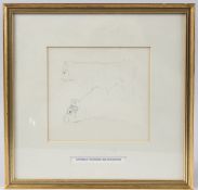 ARCHIBALD THORBURN (1860-1935) Study of cows, pencil sketch, 16 x 17.5cm