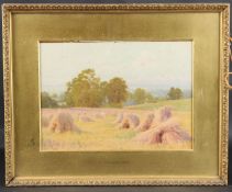 GEORGE MARKS 'A Warwickshire Cornfield' watercolour, signed, titled on mount, 26 x 36.5cm