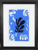 AFTER HENRI MATISSE 'Composition Fond Bleu' lithograph, published by King & McGaw 1996, 62 x 39cm