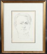 PETER WARDLE (1929-2016) Portrait of a man. pencil drawing, signed and inscribed Ibiza 1977, 25 x