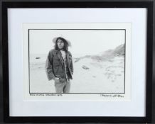 HENRY DILTZ (b.1938) Portrait of Neil Young, Malibu 1975, silver print photograph, inscribed and