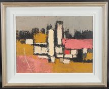 STYLE OF NICHOLAS DE STAEL Abstract composition, oil on canvas, inscribed verso 43 x 58cm