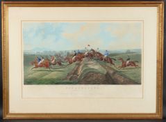AFTER JOHN STURGESS 'Punchtown, Conyncham Cup 1872, The Double' coloured aquatint, engraved by EG