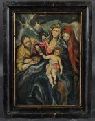 AFTER EL GRECO The Holy Family, oil on panel, 34 x 24cm