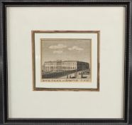 18TH CENTURY SCHOOL 'Royal Palace at Hampton Court' engraving, 9 x 10cm
