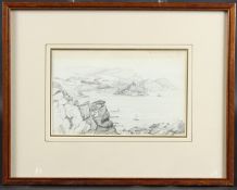 EDWARD JENNINGS (19TH CENTURY) 'Ilfracoombe from Hillsborough' pencil drawing, signed with a